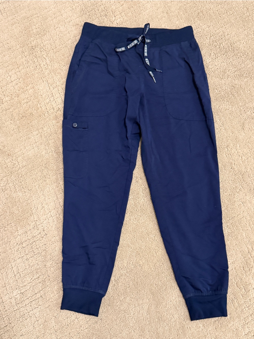 Women’s Navy Jogger Pants with Drawstring Waist